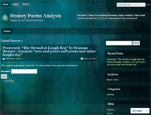Tablet Screenshot of heaneypoems.wordpress.com