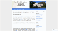 Desktop Screenshot of cotuitlibrary.wordpress.com