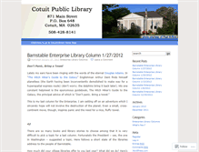 Tablet Screenshot of cotuitlibrary.wordpress.com