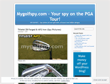 Tablet Screenshot of mygolfspy.wordpress.com