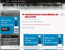 Tablet Screenshot of fightingchancefantasy.wordpress.com