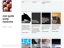 Tablet Screenshot of notquitesixtyreasons.wordpress.com