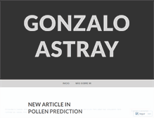 Tablet Screenshot of gonzaloastray.wordpress.com