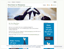 Tablet Screenshot of onesteptowedding.wordpress.com