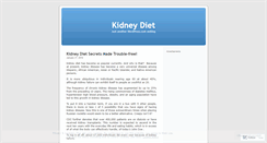 Desktop Screenshot of kidneydiet.wordpress.com