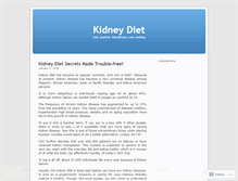 Tablet Screenshot of kidneydiet.wordpress.com