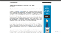 Desktop Screenshot of cakemasters.wordpress.com