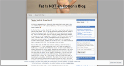 Desktop Screenshot of fatisnotanoption.wordpress.com