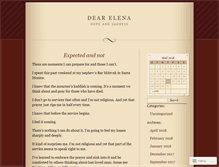 Tablet Screenshot of dearelena.wordpress.com