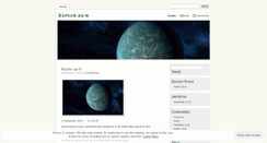 Desktop Screenshot of planetkepler22b.wordpress.com