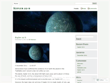 Tablet Screenshot of planetkepler22b.wordpress.com