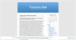 Desktop Screenshot of presunica.wordpress.com
