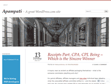 Tablet Screenshot of apampati.wordpress.com