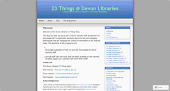 Desktop Screenshot of devlibs23things.wordpress.com