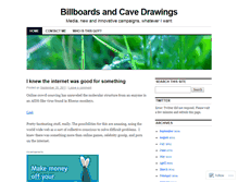 Tablet Screenshot of billboardsandcavedrawings.wordpress.com