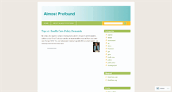 Desktop Screenshot of almostprofound.wordpress.com