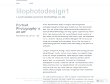 Tablet Screenshot of lilophotodesign1.wordpress.com