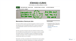 Desktop Screenshot of cienciaxlibre.wordpress.com