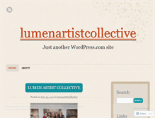 Tablet Screenshot of lumenartistcollective.wordpress.com