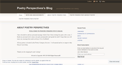 Desktop Screenshot of poetryperspectives.wordpress.com