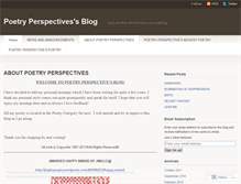 Tablet Screenshot of poetryperspectives.wordpress.com