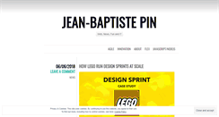 Desktop Screenshot of jbpin.wordpress.com