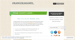 Desktop Screenshot of orangekaramel.wordpress.com