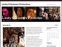 Tablet Screenshot of landryandsummersproductions.wordpress.com