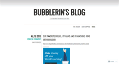 Desktop Screenshot of bubblerin.wordpress.com