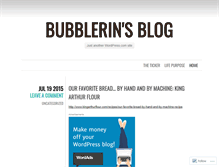 Tablet Screenshot of bubblerin.wordpress.com