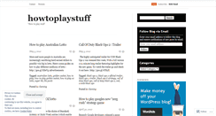 Desktop Screenshot of howtoplaystuff.wordpress.com