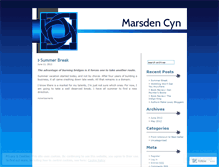 Tablet Screenshot of marsdencyn.wordpress.com