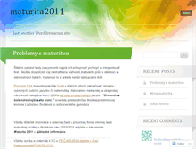 Tablet Screenshot of maturita2011.wordpress.com