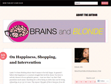 Tablet Screenshot of brainsandblonde.wordpress.com