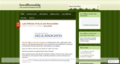 Desktop Screenshot of lawofficesofalg.wordpress.com