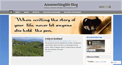 Desktop Screenshot of anneswritinglife.wordpress.com