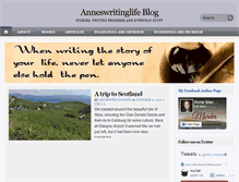 Tablet Screenshot of anneswritinglife.wordpress.com