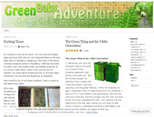 Tablet Screenshot of greenbabyadventure.wordpress.com