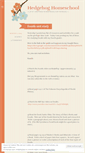 Mobile Screenshot of hedgehoghomeschool.wordpress.com