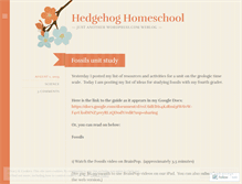 Tablet Screenshot of hedgehoghomeschool.wordpress.com