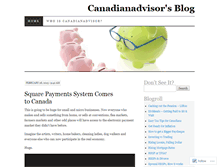 Tablet Screenshot of canadianadvisor.wordpress.com