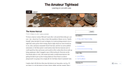 Desktop Screenshot of amateurtightwad.wordpress.com