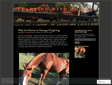 Tablet Screenshot of learningwithhorses.wordpress.com