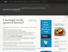 Tablet Screenshot of pensierinomadi.wordpress.com