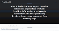 Desktop Screenshot of foodfindsme.wordpress.com