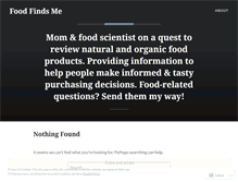 Tablet Screenshot of foodfindsme.wordpress.com