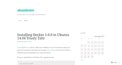 Desktop Screenshot of akosidexter.wordpress.com