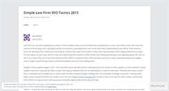 Desktop Screenshot of lawyerseo2013.wordpress.com