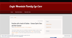 Desktop Screenshot of eaglemountainfamilyeyecare.wordpress.com