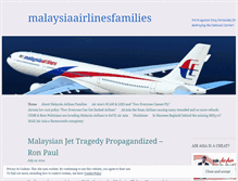 Tablet Screenshot of malaysiaairlinesfamilies.wordpress.com